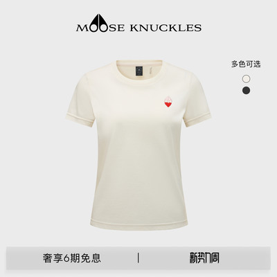 [早秋新品]MOOSE KNUCKLES 女士经典LOGO小剪刀短袖T恤