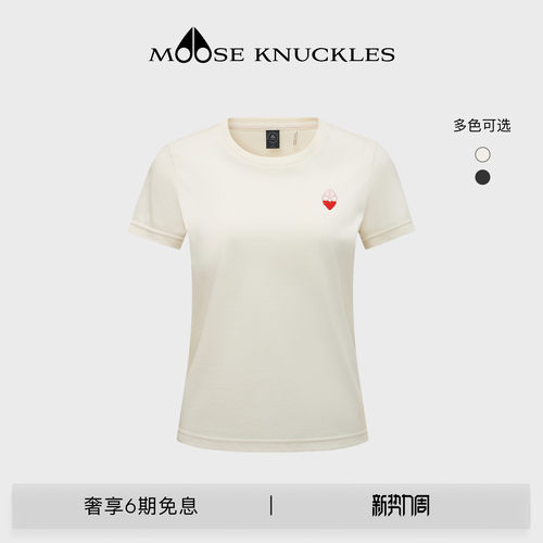 [早秋新品]MOOSE KNUCKLES 女士经典LOGO小剪刀短袖T恤