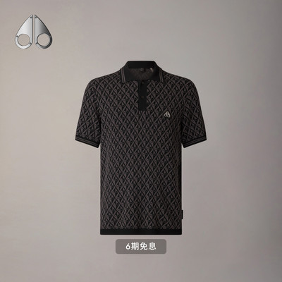 [早春新品]MOOSE KNUCKLES 男士POLO短袖小剪刀休闲T恤