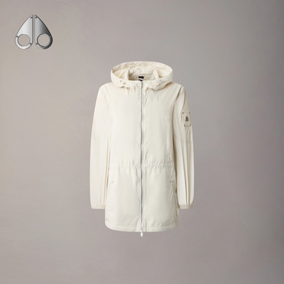 [早春新品]MOOSE KNUCKLES 女士中长款连帽收腰休闲防晒外套