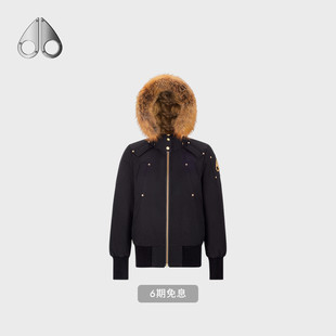短款 MOOSE KNUCKLES FLAVIE 毛领小剪刀羽绒服女 修身