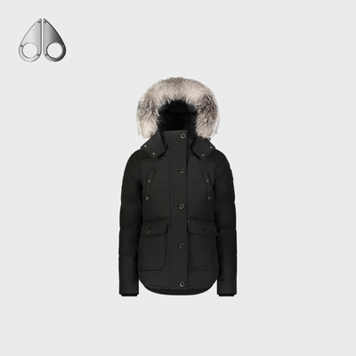 MOOSE KNUCKLES Anguille ONYX 女士休闲短款小剪刀羽绒夹克外套