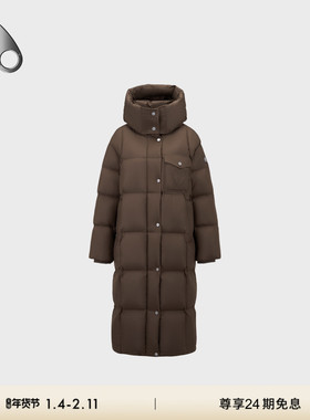 [秋冬新品]MOOSE KNUCKLES PUFFER 反转LOGO长款鹅绒小剪刀羽绒服