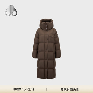 [秋冬新品]MOOSE KNUCKLES PUFFER 反转LOGO长款鹅绒小剪刀羽绒服