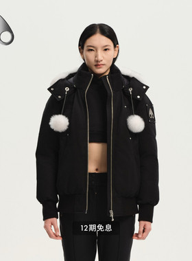 [秋冬新品]MOOSE KNUCKLES 女士鹅绒小剪刀羽绒服飞行员夹克