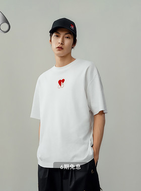 [明星同款]MOOSE KNUCKLES 2025七夕限定系列中性宽松廓形T恤