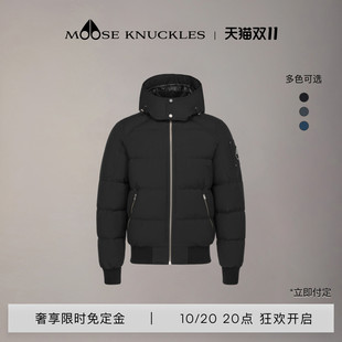[预售免定]MOOSE KNUCKLES 男士可拆卸连帽小剪刀鸭绒羽绒服
