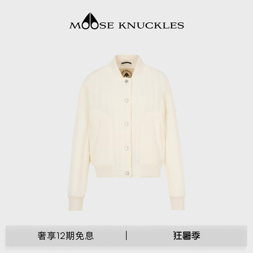 MOOSE KNUCKLES FAIRHAVEN女士简约竖纹绗缝夹克外套