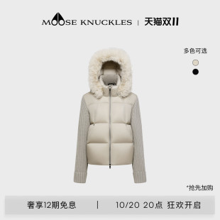 [抢先加购]MOOSE KNUCKLES HYBRID系列女士拼接小剪刀鹅绒羽绒服