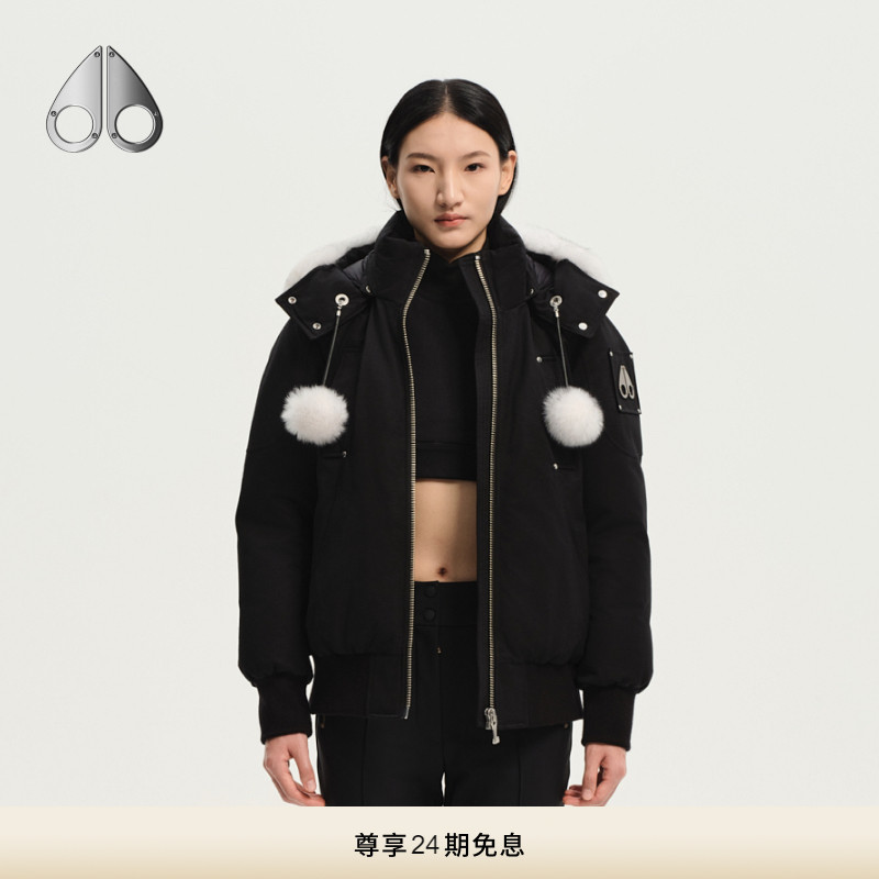 [秋冬新品]MOOSE KNUCKLES 女士鹅绒小剪刀羽绒服飞行员夹克