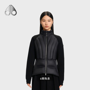 KNUCKLES 秋冬新品 MOOSE 女士拼接立领羊毛混纺外套 HYBRIDS