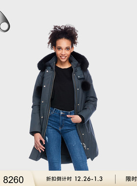 [限时7折]MOOSE KNUCKLES 女士中长款小剪刀羽绒服派克服