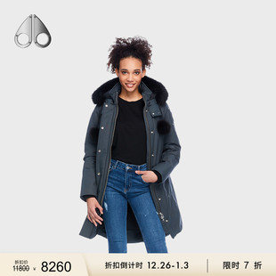 女士中长款 KNUCKLES MOOSE 小剪刀羽绒服派克服 限时7折