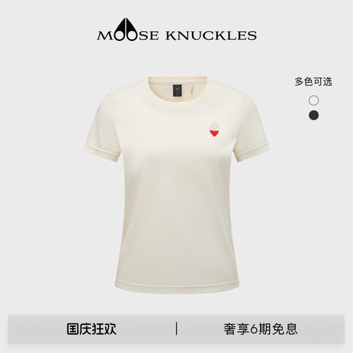 [早秋新品]MOOSE KNUCKLES 女士经典LOGO小剪刀短袖T恤