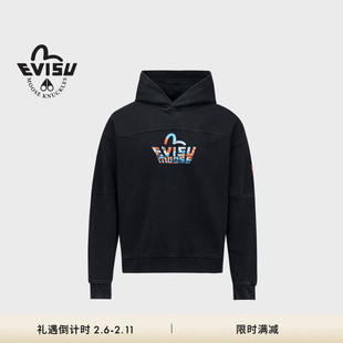 [秋冬新品]MOOSE KNUCKLES X EVISU联名男女同款刺绣宽松卫衣