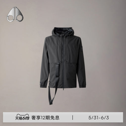 [早春新品]MOOSE KNUCKLES 男士连帽可收纳机能小剪刀夹克外套