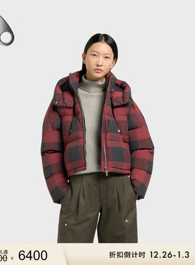 [限时礼遇][秋冬新品]MOOSE KNUCKLES 女士鹅绒格纹小剪刀羽绒服