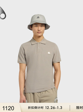 [限时8折]MOOSE KNUCKLES EVERETT经典LOGO棉质POLO短袖T恤男