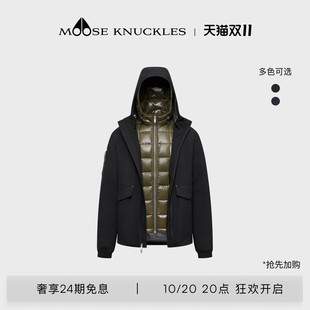 [抢先加购]MOOSE KNUCKLES 3IN1系列男士小剪刀连帽鹅绒羽绒服