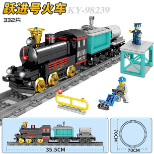 开智列车积木系列火车积木城市列车和谐号电动轻轨益智拼装玩具