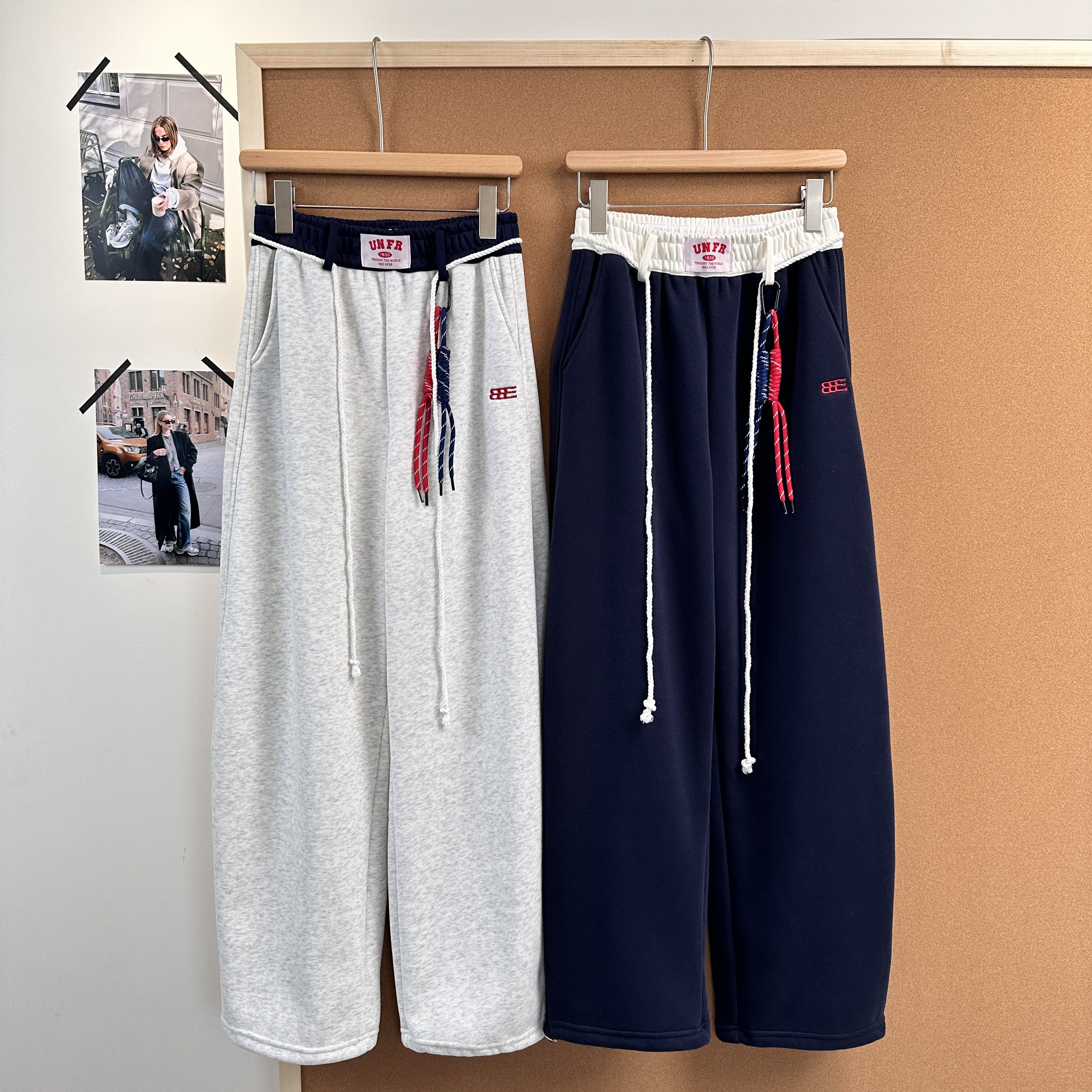 冬季加绒加厚运动裤~美式复古时尚洋气撞色绳带装饰宽松卫裤长裤,女装/女士精品,休闲裤,淘宝优惠券,粉丝福利购,淘宝优惠卷