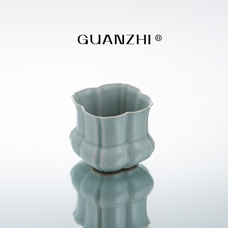 观止 天青汝窑茶洗小号家用陶瓷笔洗水盂收纳碗建水功夫茶具配件