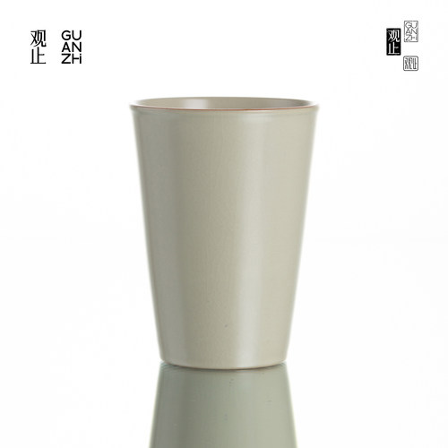 观止汝窑开片大号主人茶杯