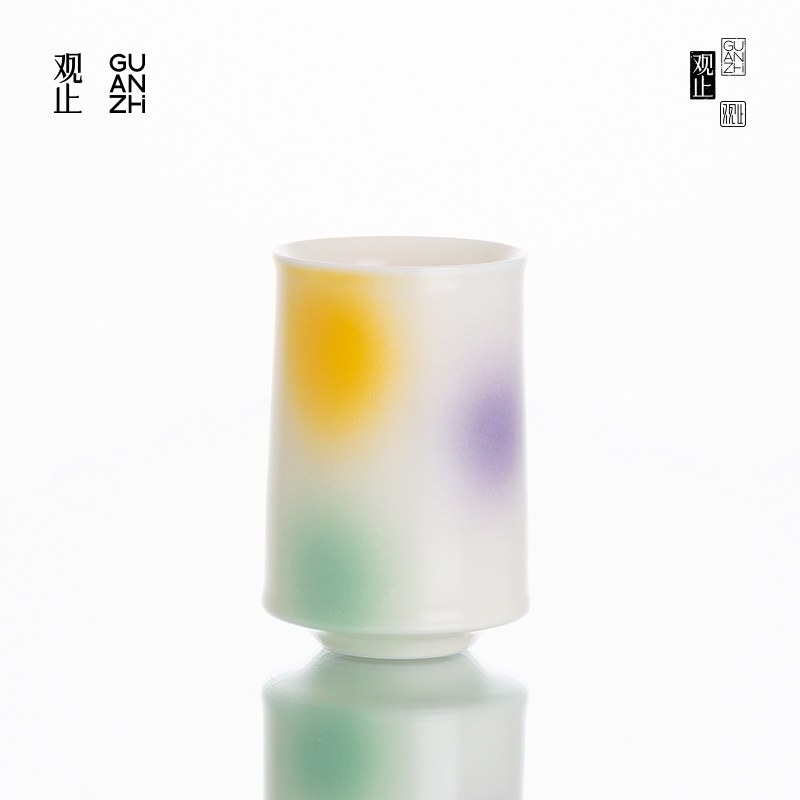 观止桃花洞釉陶瓷茶杯