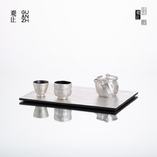 观止手工鎏银茶盘家用功夫茶具