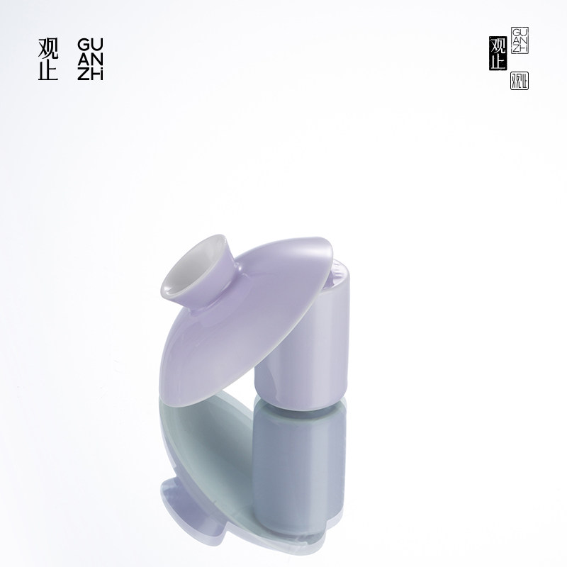 观止暮山紫盖置茶壶盖托