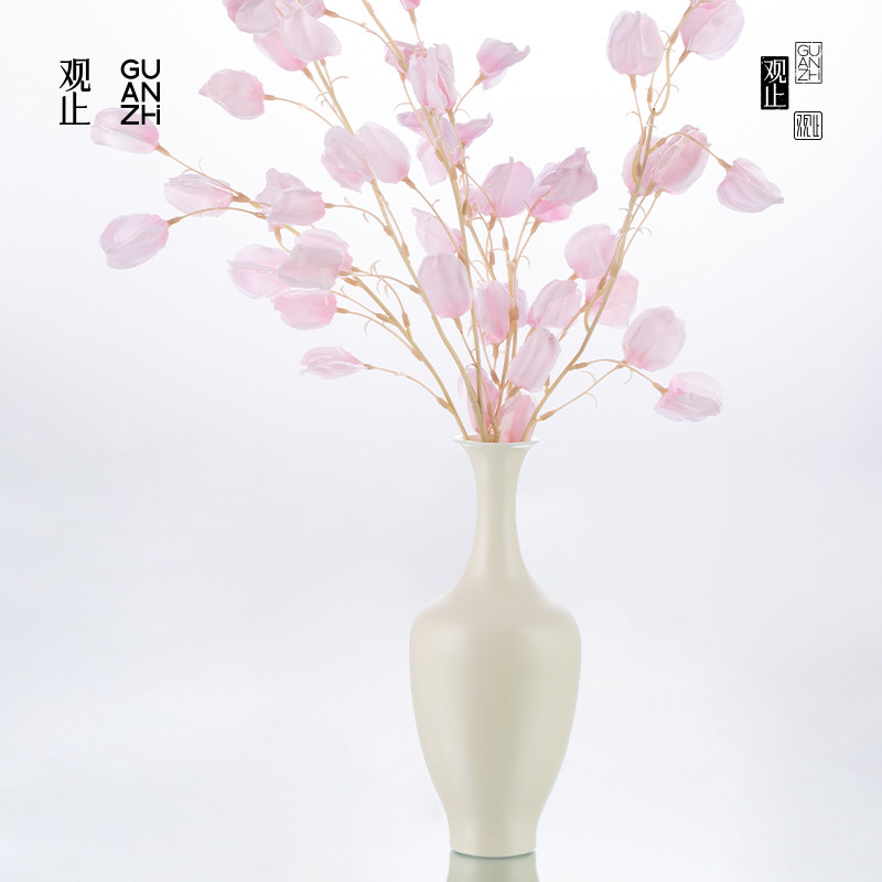 观止茶白花瓶新中式细口瓶