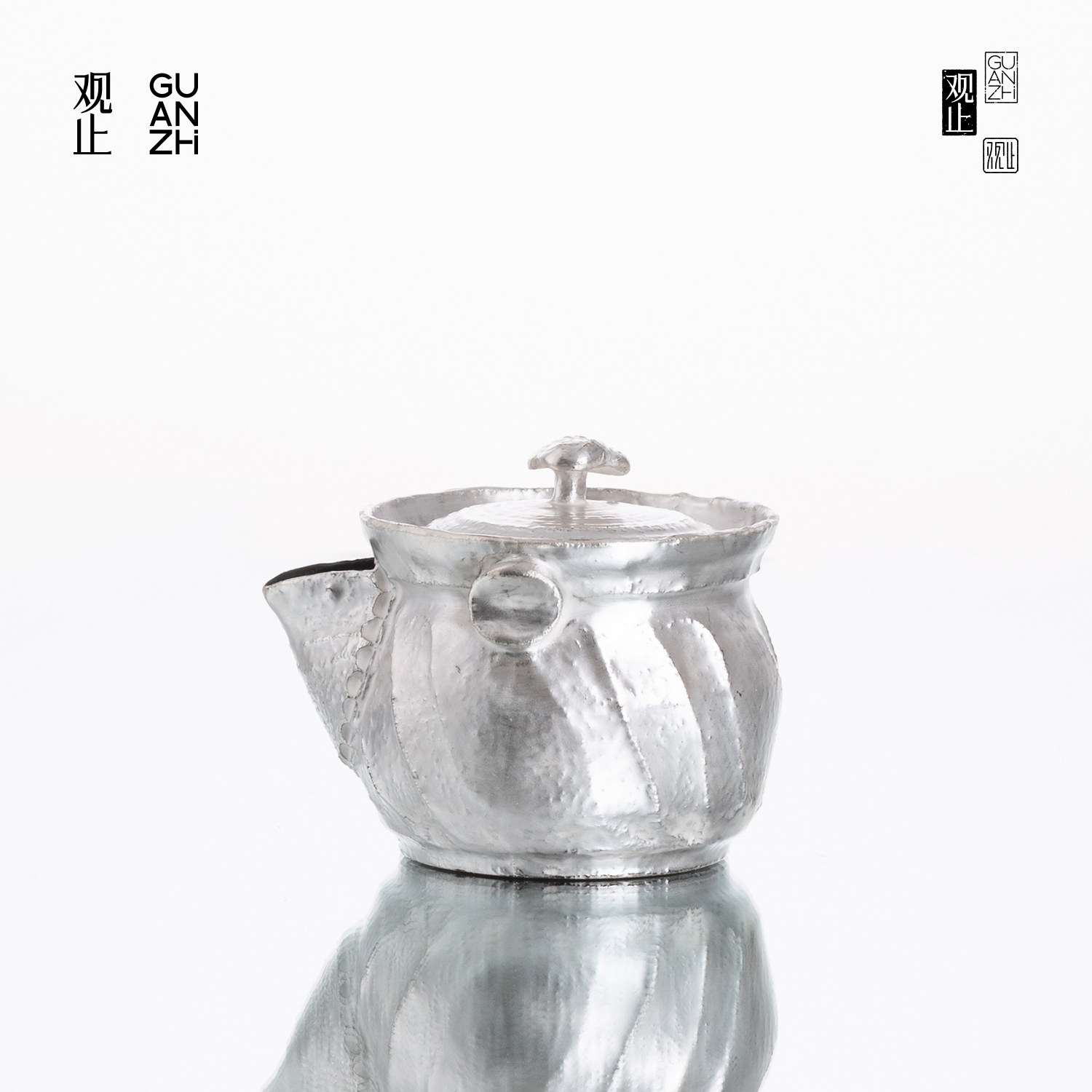 观止手工鎏银茶壶单壶