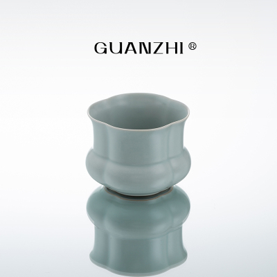 观止天青汝窑建水茶渣桶茶洗缸