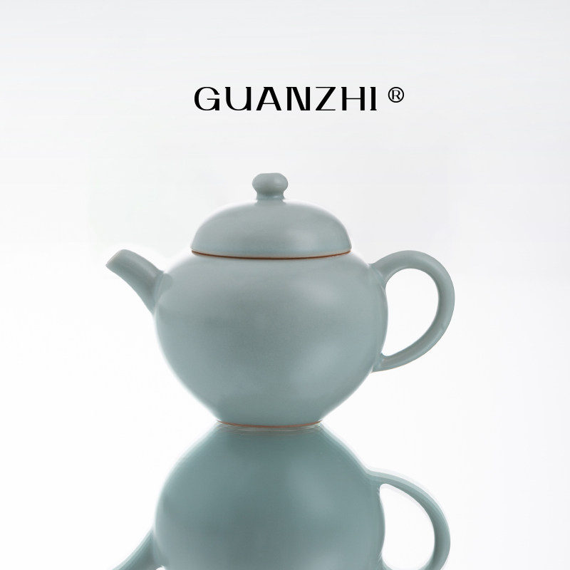 观止天青汝窑茶壶单壶