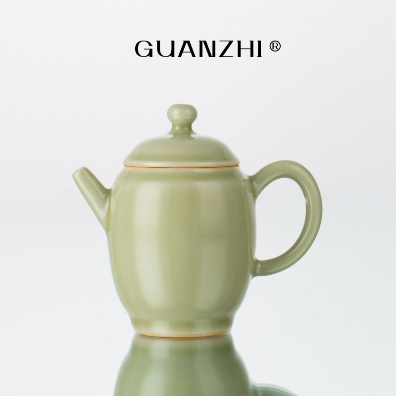 观止秘色釉凝香壶茶壶