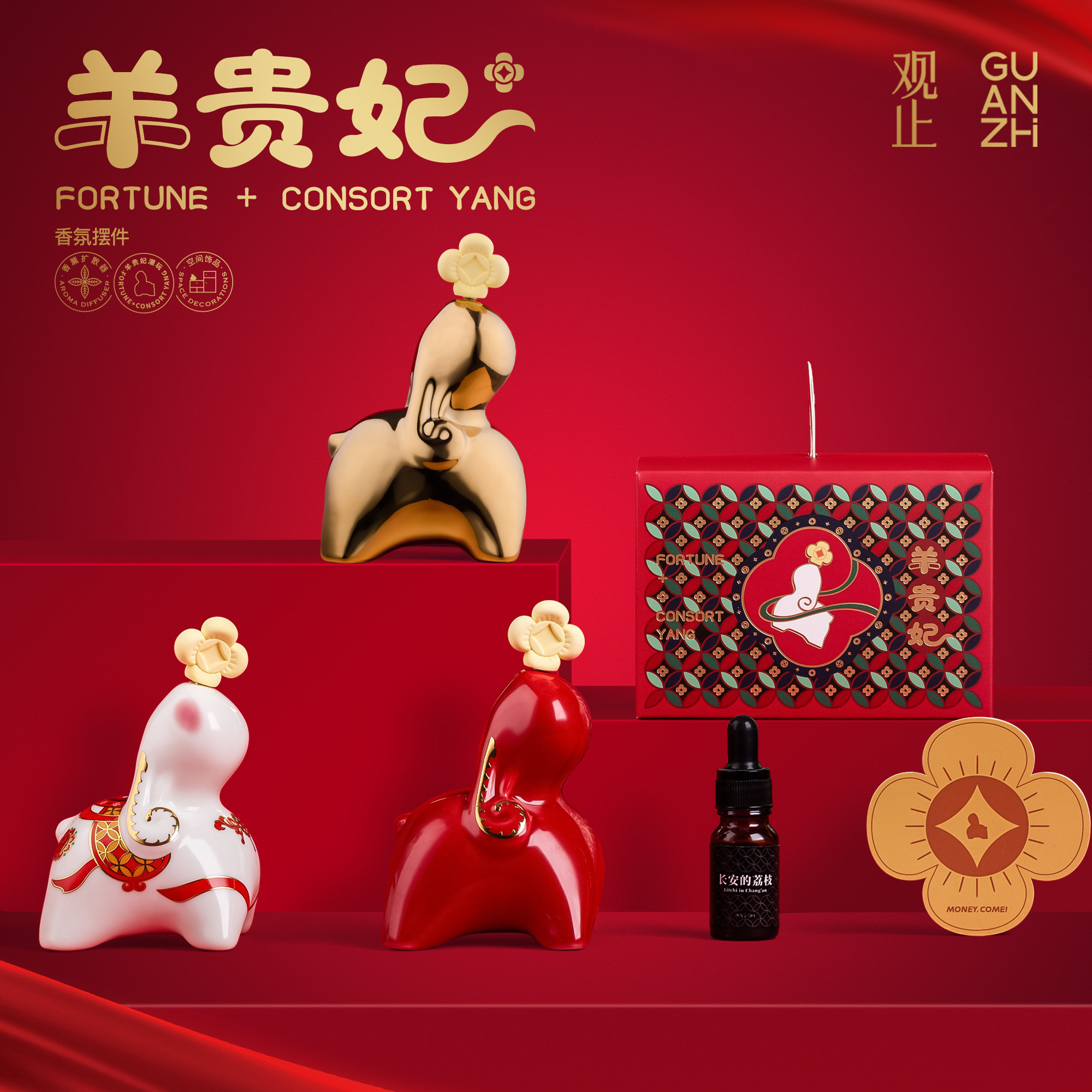 观止羊贵妃羊年吉祥物摆件生肖羊香氛摆件高档伴手礼2027新年礼物