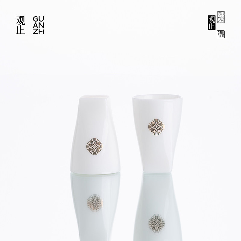 观止白瓷中式烈酒杯小号酒盅