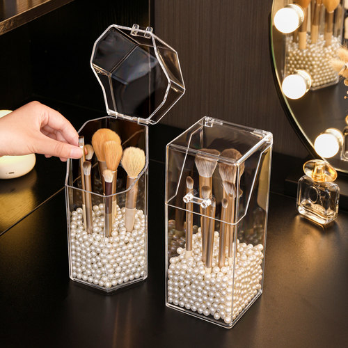 化妆刷收纳筒防尘带盖大容量