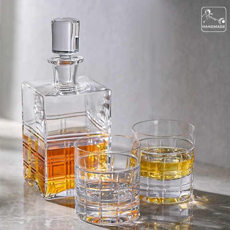 KROSNO波兰进口手工刻花威士忌杯酒樽套装高级感家用洋酒杯醒酒器