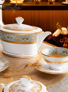 Noritake则武GEORGIAN日本进口高档奢华咖啡杯套装家用欧式下午茶