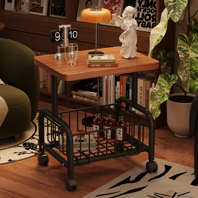 可移动小推车沙发边几床边置物架高茶几桌子客厅零食出租屋床头柜