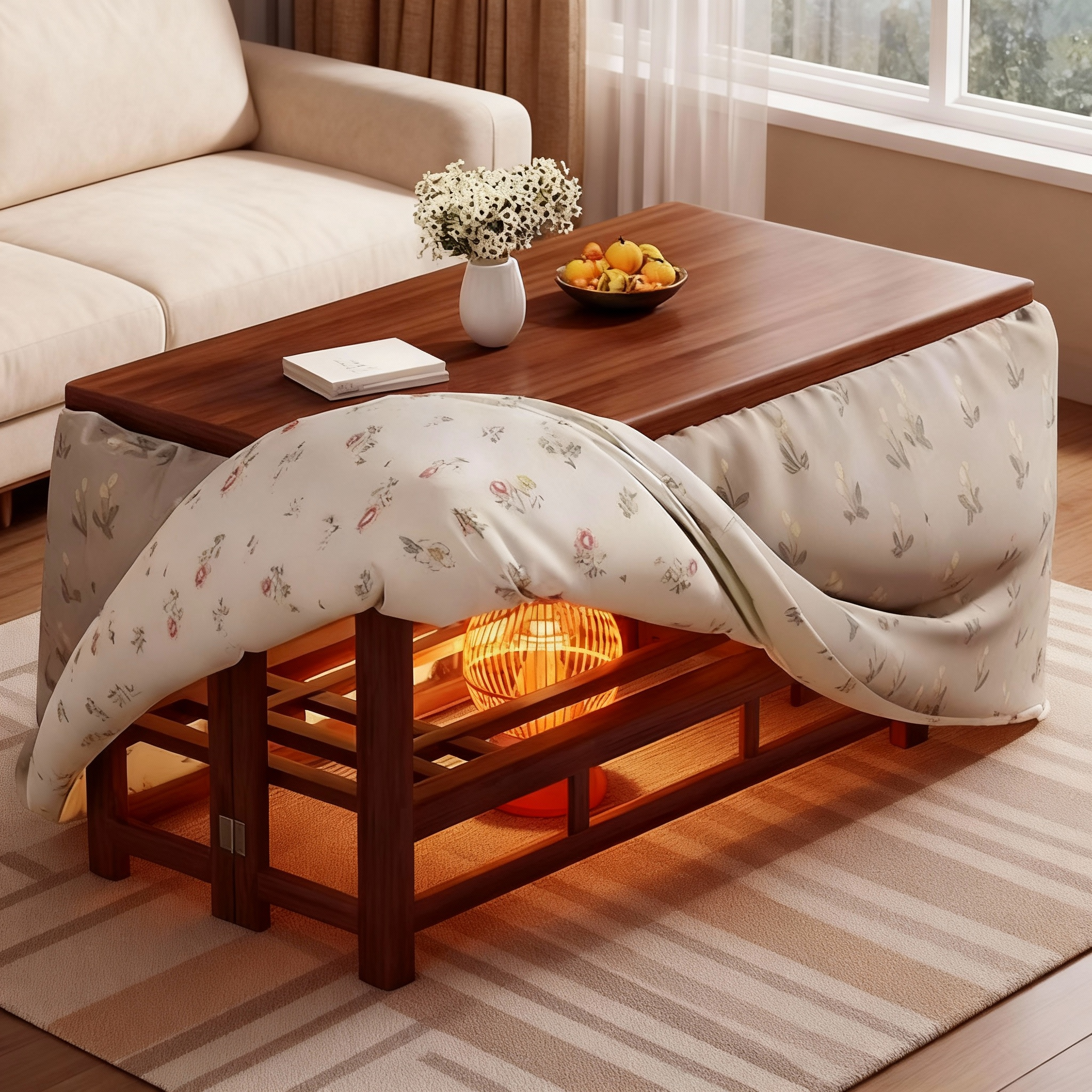 可折叠烤火桌子2025新款家用冬天长方形湖南简易冬季烤火架暖桌餐,住宅家具,折叠桌,淘宝优惠券,粉丝福利购,淘宝优惠卷