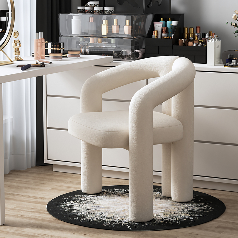 化妆椅卧室凳子网红化妆凳轻奢高级感梳妆凳家用靠背椅衣帽间椅子