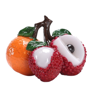 晟窑抖音同款变色橘子荔枝茶宠摆件可养创意个性茶玩茶道茶具配件