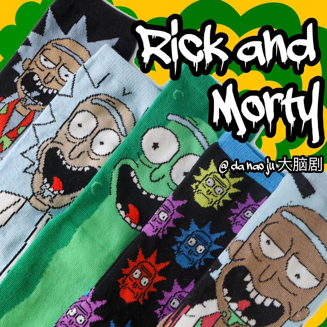 Rick and Morty 外贸订单长袜超得意卡通袜子超酷 运动包/户外包/配件 运动袜 原图主图