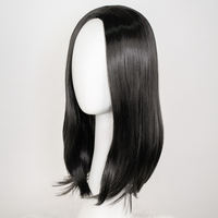 DMS Wig: Women's Long Hair, mid-parted Black Long Straight hair, Full Wig style, Elegant and stylish Wig (J75) thumbnail 3