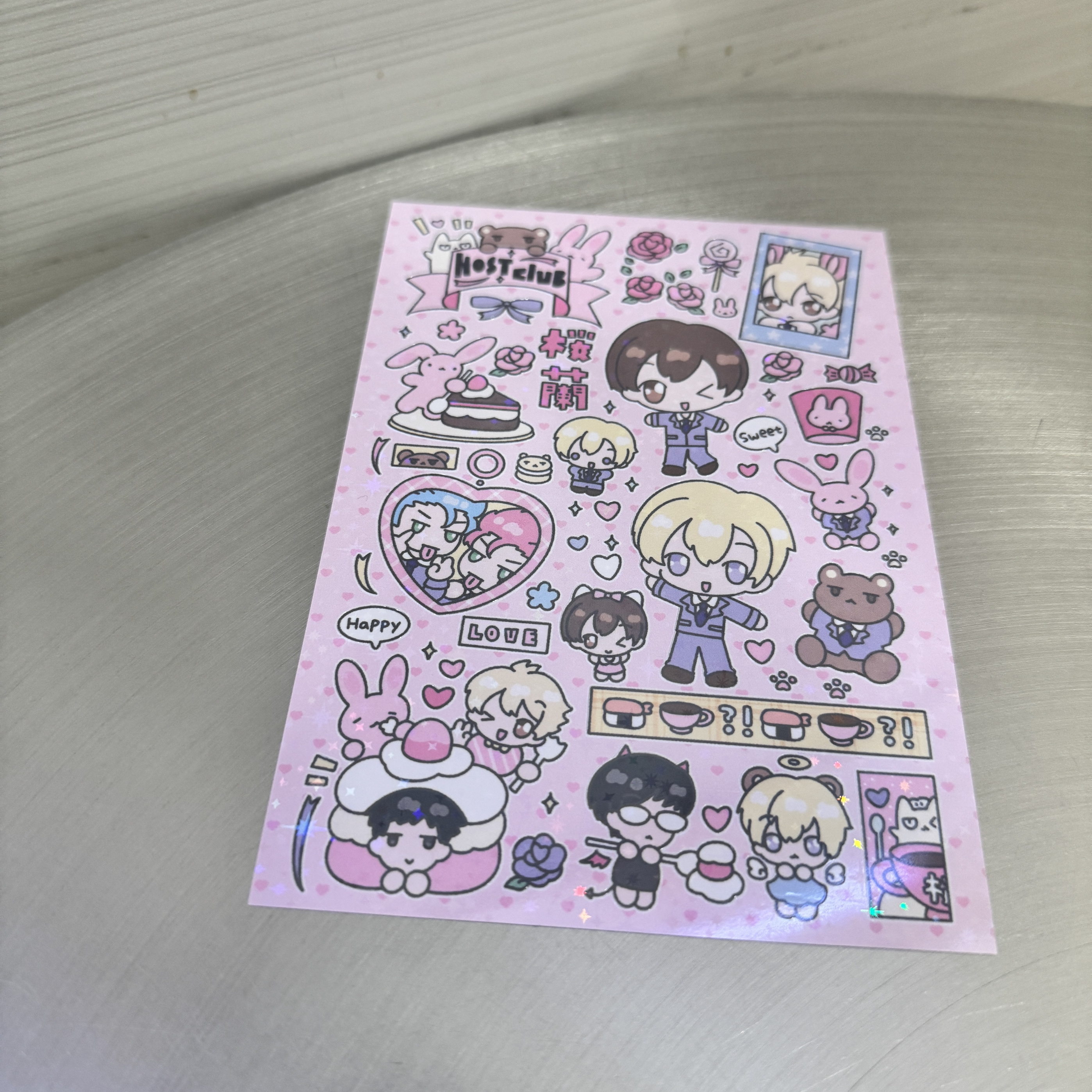 thumbnail for Lean Meat Dumplings Studio Ouran High School Male Public Relations Department Character Stickers Mobile Phone Guka Stickers Handbook Materials