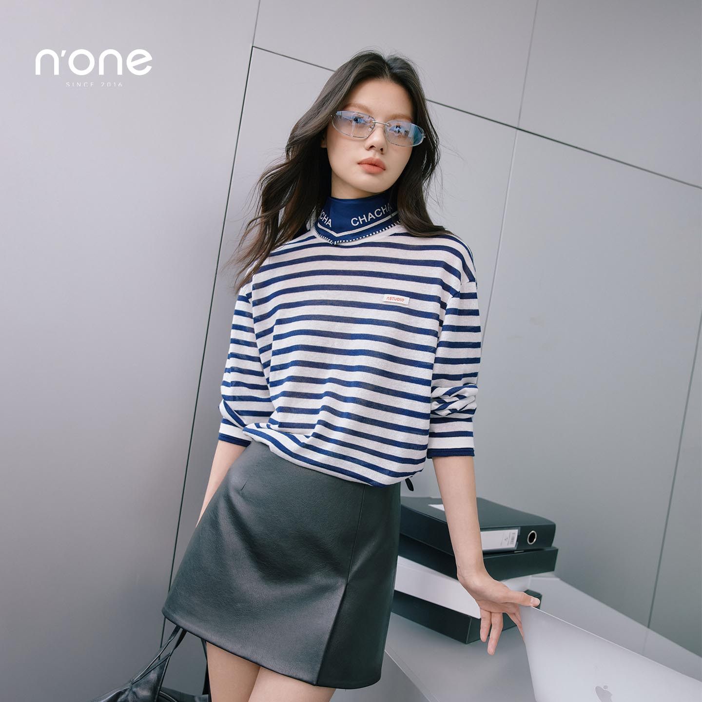 none 慵懒法式针织衫女2026春季新款藏蓝条纹宽松内搭打底衫上衣,女装/女士精品,毛衣,淘宝优惠券,粉丝福利购,淘宝优惠卷