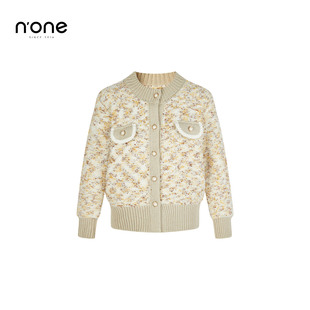时髦珍珠扣圆领口袋外套 2025冬新款 none 小香风粗花呢毛衣女开衫