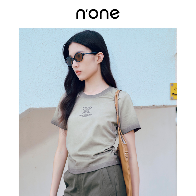 none美拉德色系休闲日常短袖t恤